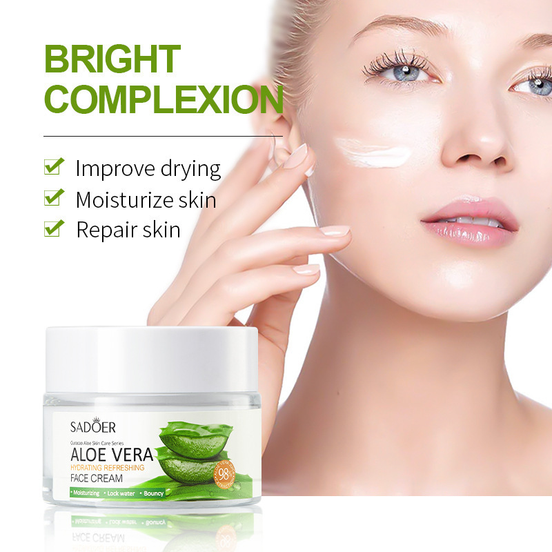 Cross-border wholesale of all-English SADOER Aloe Vera Set hydrating, refreshing and nourishing Aloe vera plant skin care products details Picture