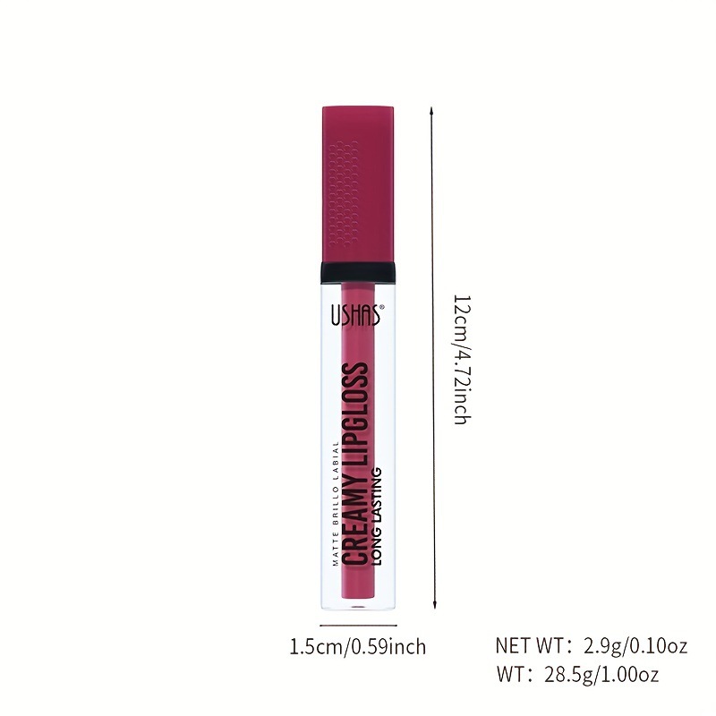 USHAS 'best-selling lip gloss is long-lasting and does not fade. The lip gloss is more natural. The matte lipstick and velvet lip paste are waterproof Item Picture