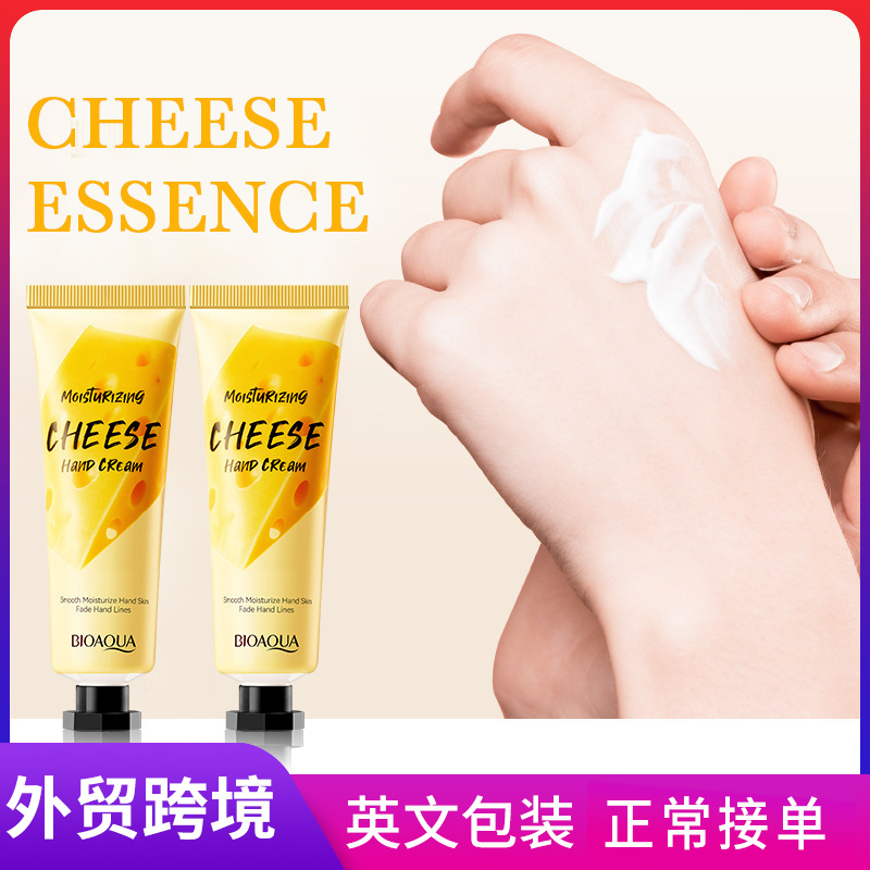 All-english BIOAOUA Cheese Hydrating Hand Cream, moisturizing and anti-cracking hand cream, cross-border export wholesale full figure