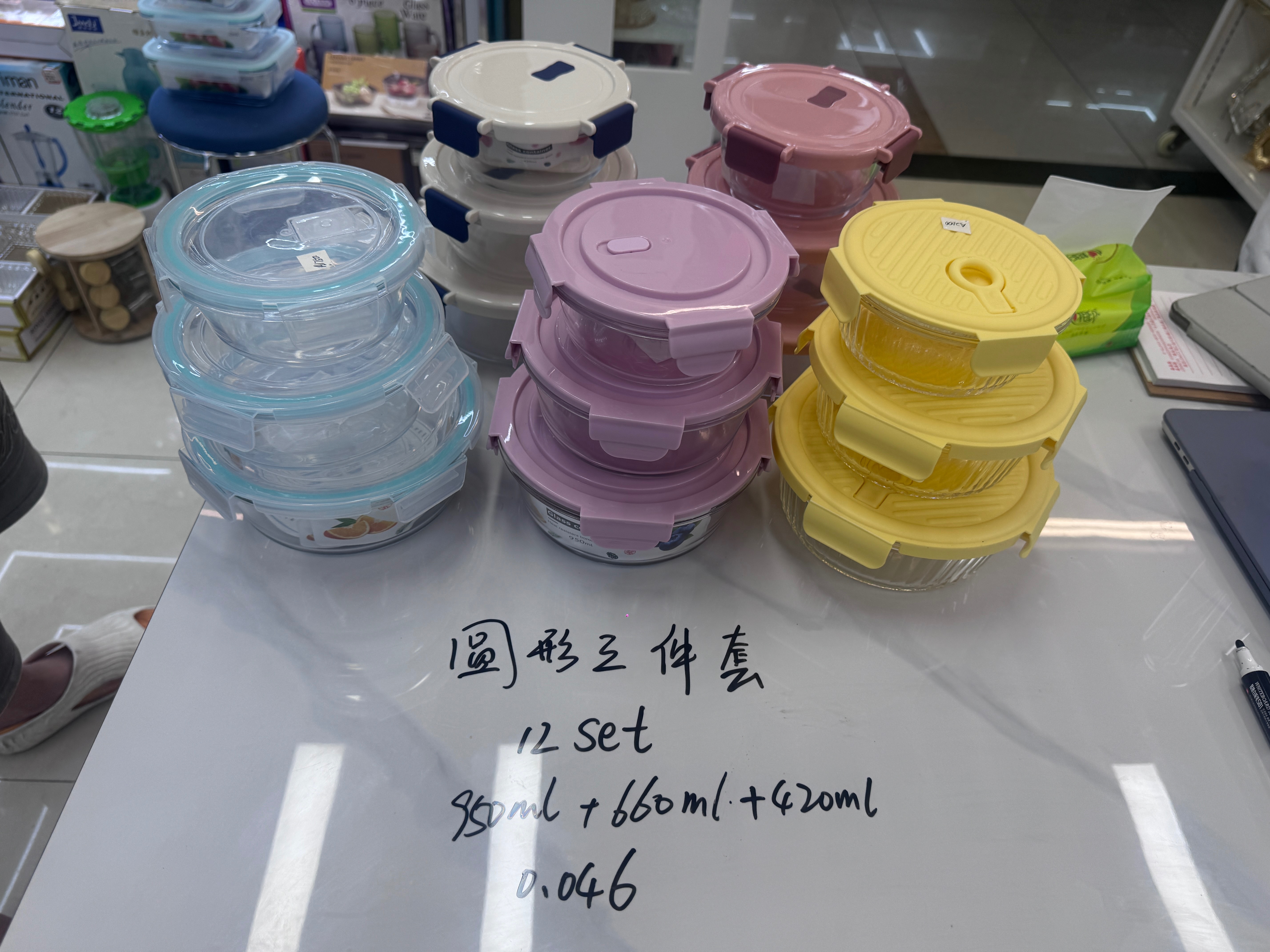 3 sets of my mixed type food storage containers