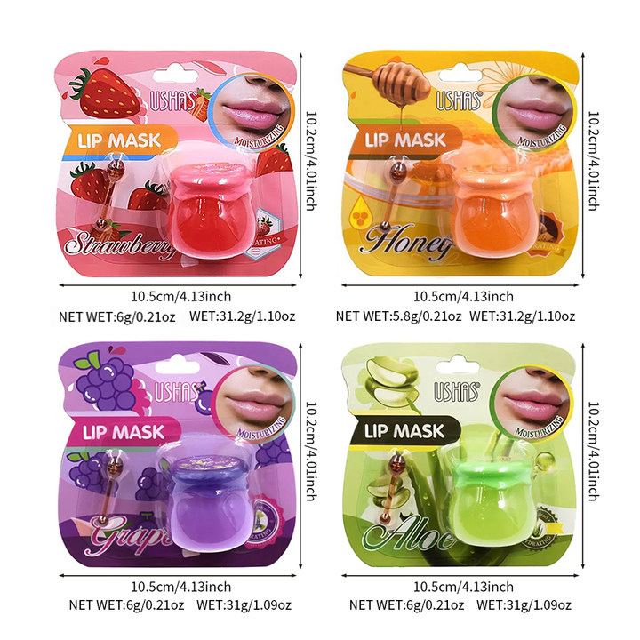 (Display Box) USHAS cross-border in-stock best-selling lip freeze Lip balm Hydrating and Moisturizing Lip Gloss Protecting and nourishing lips full figure