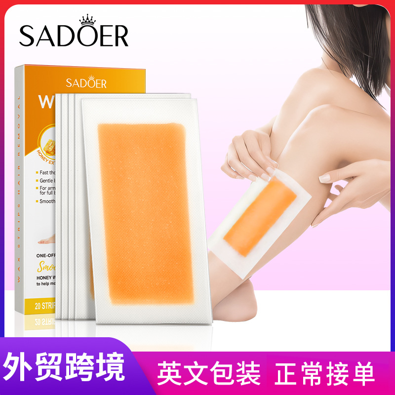 Full English SADOER honey Smooth Double-sided hair removal wax paper Body hair removal cream cross-border export wholesale full figure