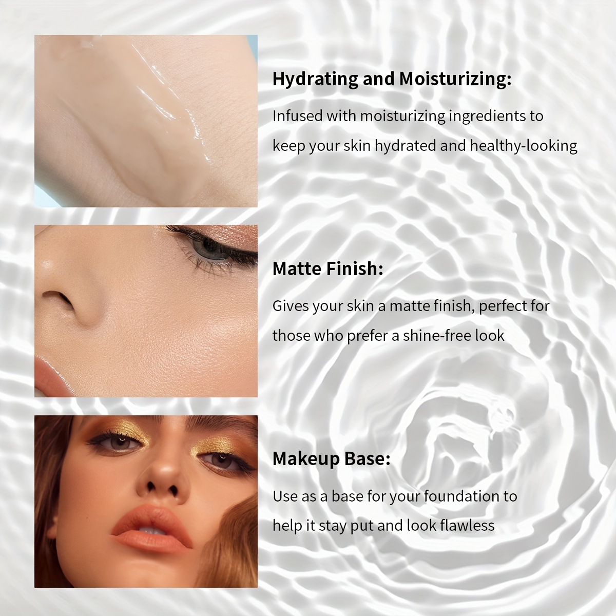 USHAS European and American cross-border export primer, Concealer, Pore-invisible base, Amazon Makeup FS447 Specification drawing