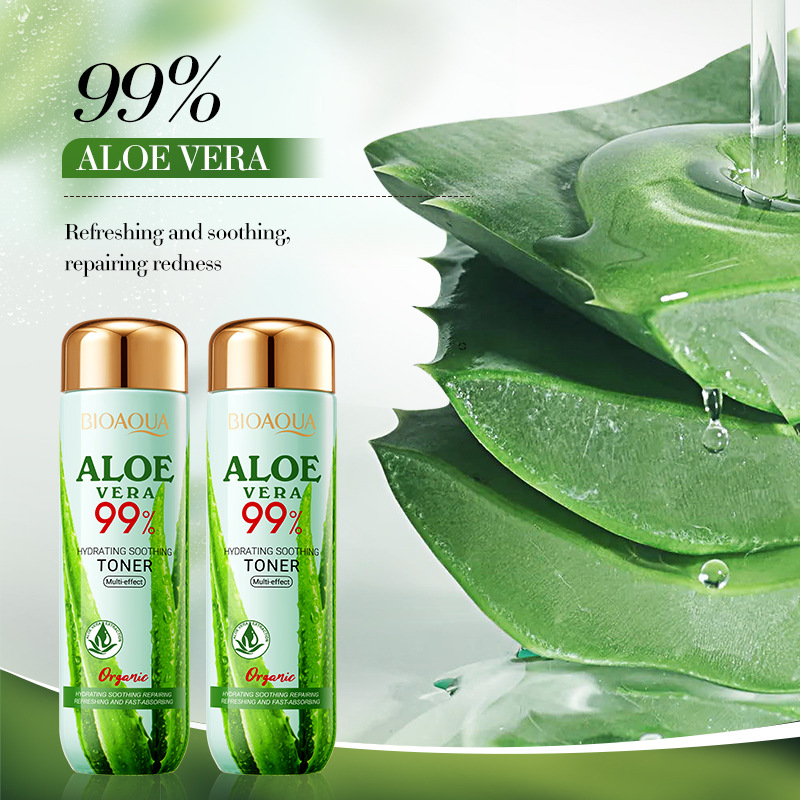 All-english BIOAOUA Aloe Vera Hydrating and Soothing Toner Firming and Moisturizing Water Cross-border export wholesale Specification drawing