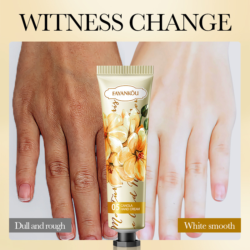 All-english FAYANKOU Rapeseed Flower Hand Cream Hydrating and Moisturizing Hand Cream for autumn and winter anti-cracking cross-border export wholesale Item Picture