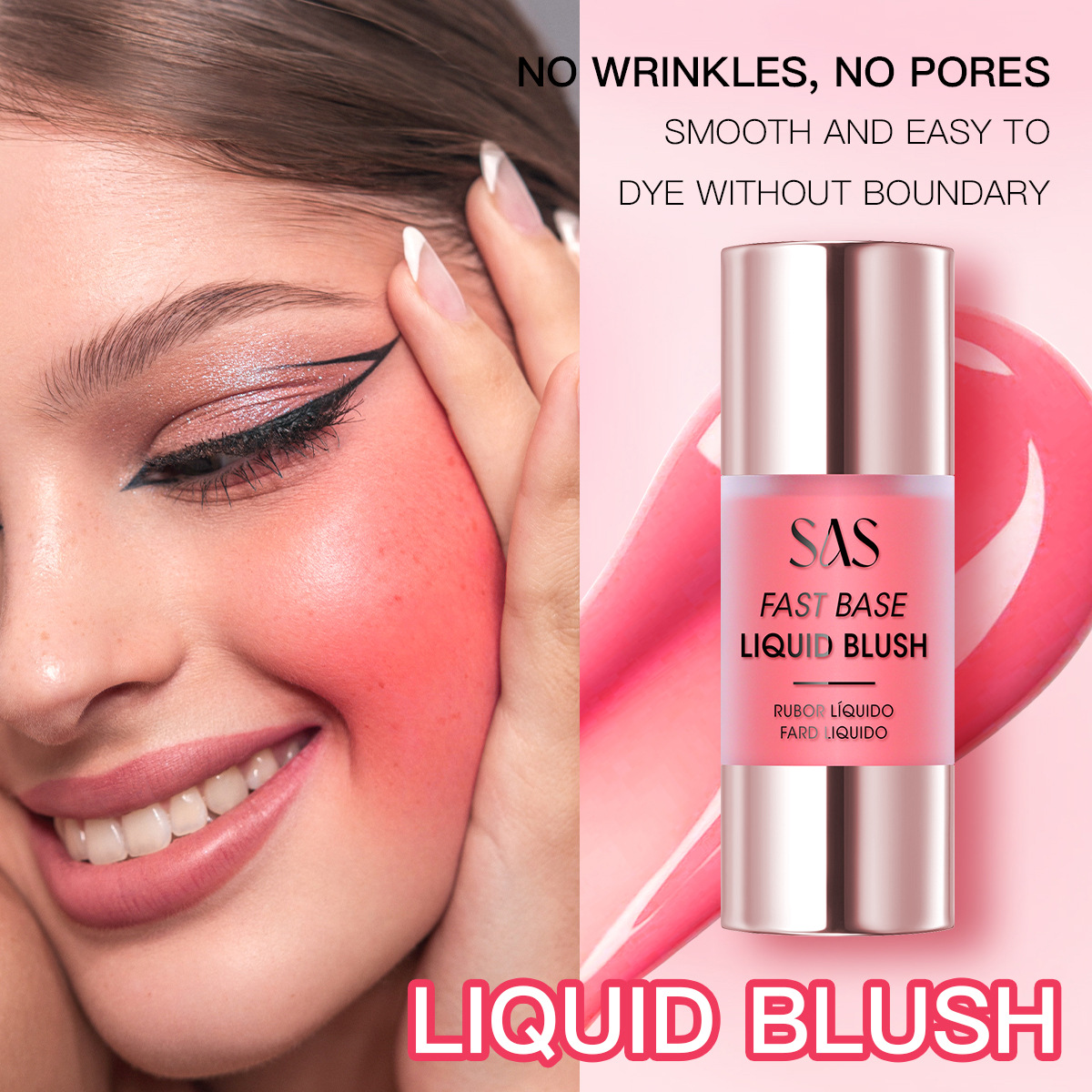 SAS Amazon Cross-border Liquid Blush: Long-lasting Waterproof, Contouring and brightening Bestseller Wholesale SAC195 details Picture