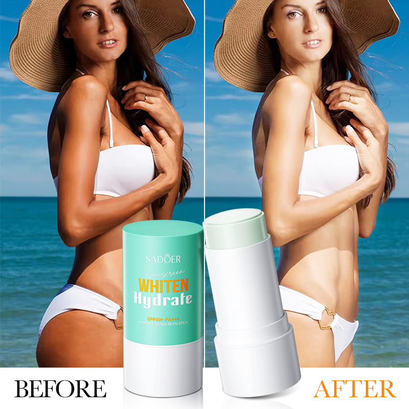 Cross-border wholesale of SADOER whitening Hydrating Sunscreen sticks, UV isolation cream and sunscreen in English Item Picture