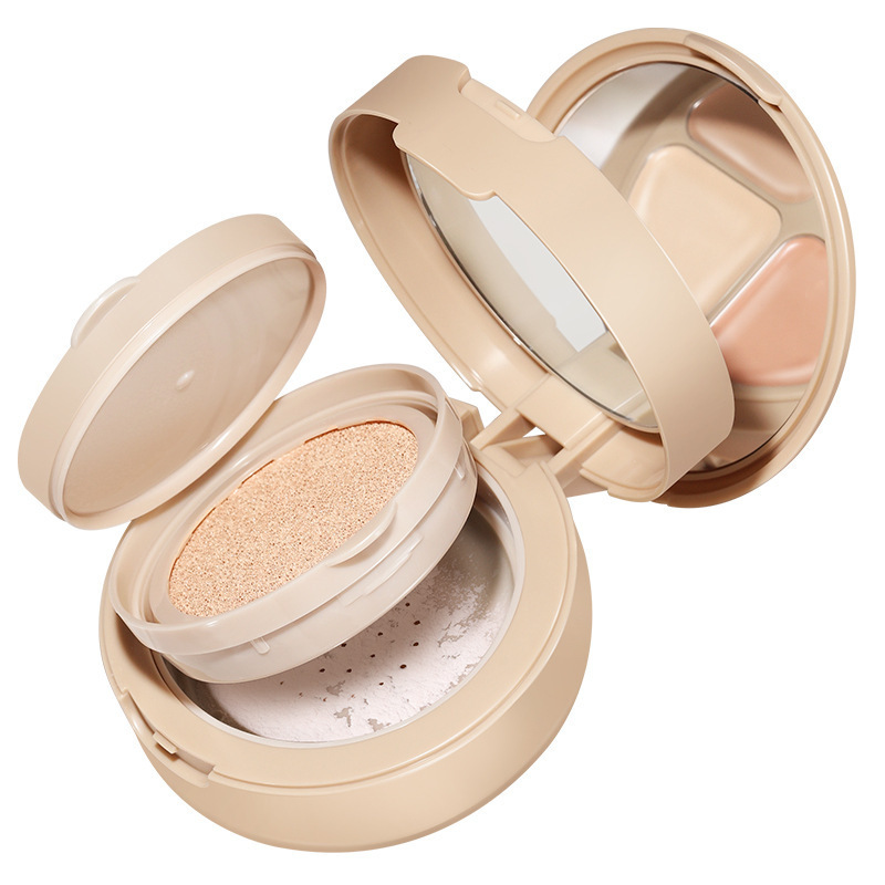 NOVO Radiant and Fair Three-layer Cushion Cream Base Makeup Three-in-one Oil-Control, flawless, long-lasting, concealing and Setting Powder Item Picture