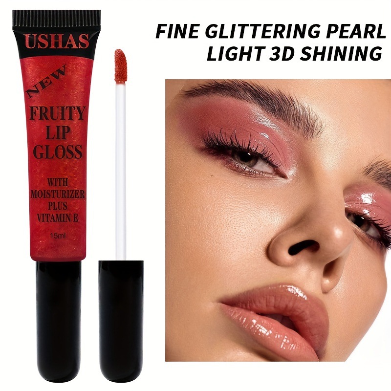 USHAS cross-border stock tube Lip oil, lip plumping, elastic lip freezing, transparent moisturizing lip gloss, lip gloss and lip gloss Specification drawing