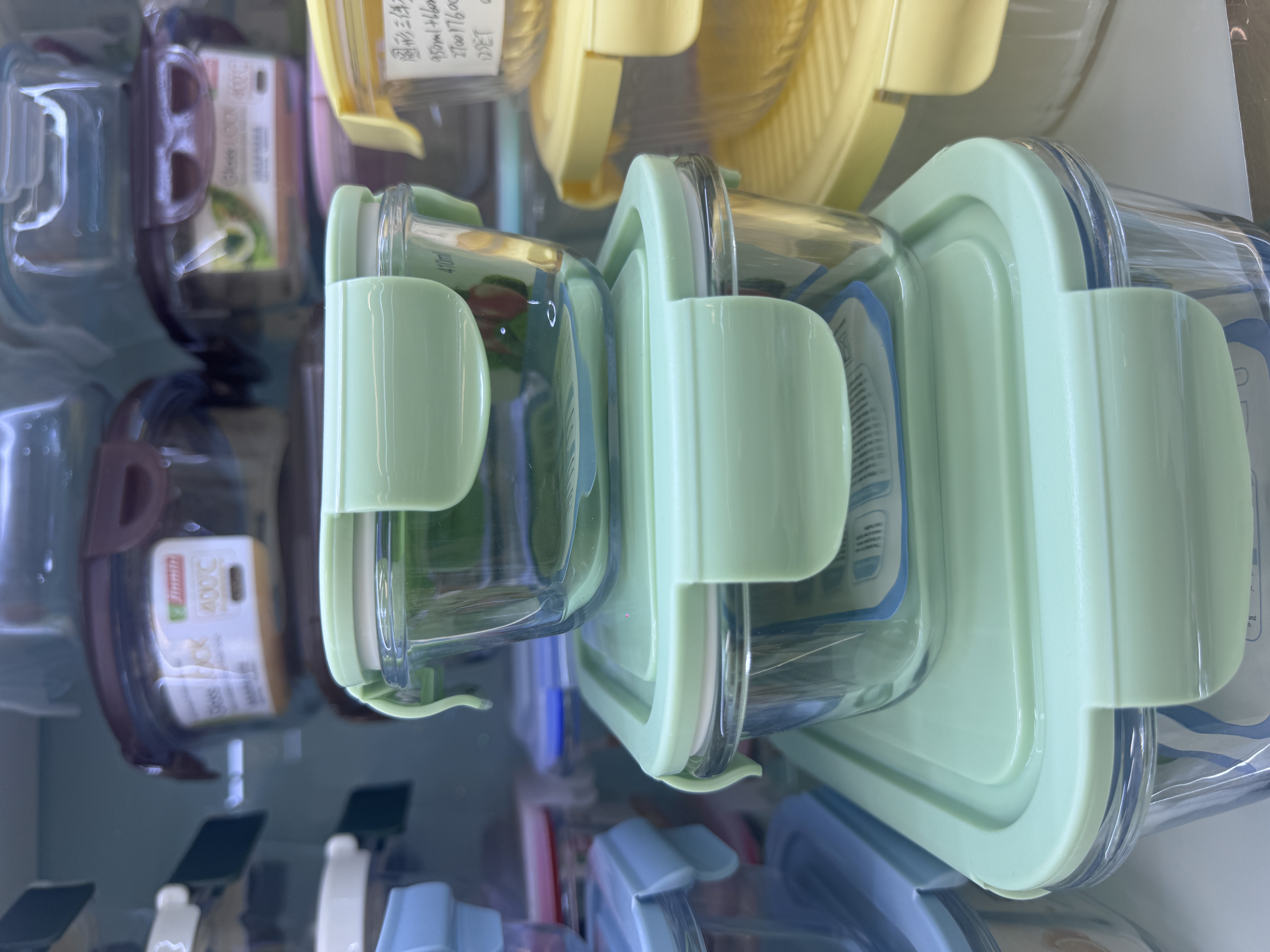 3 pieces of my green food storage containers