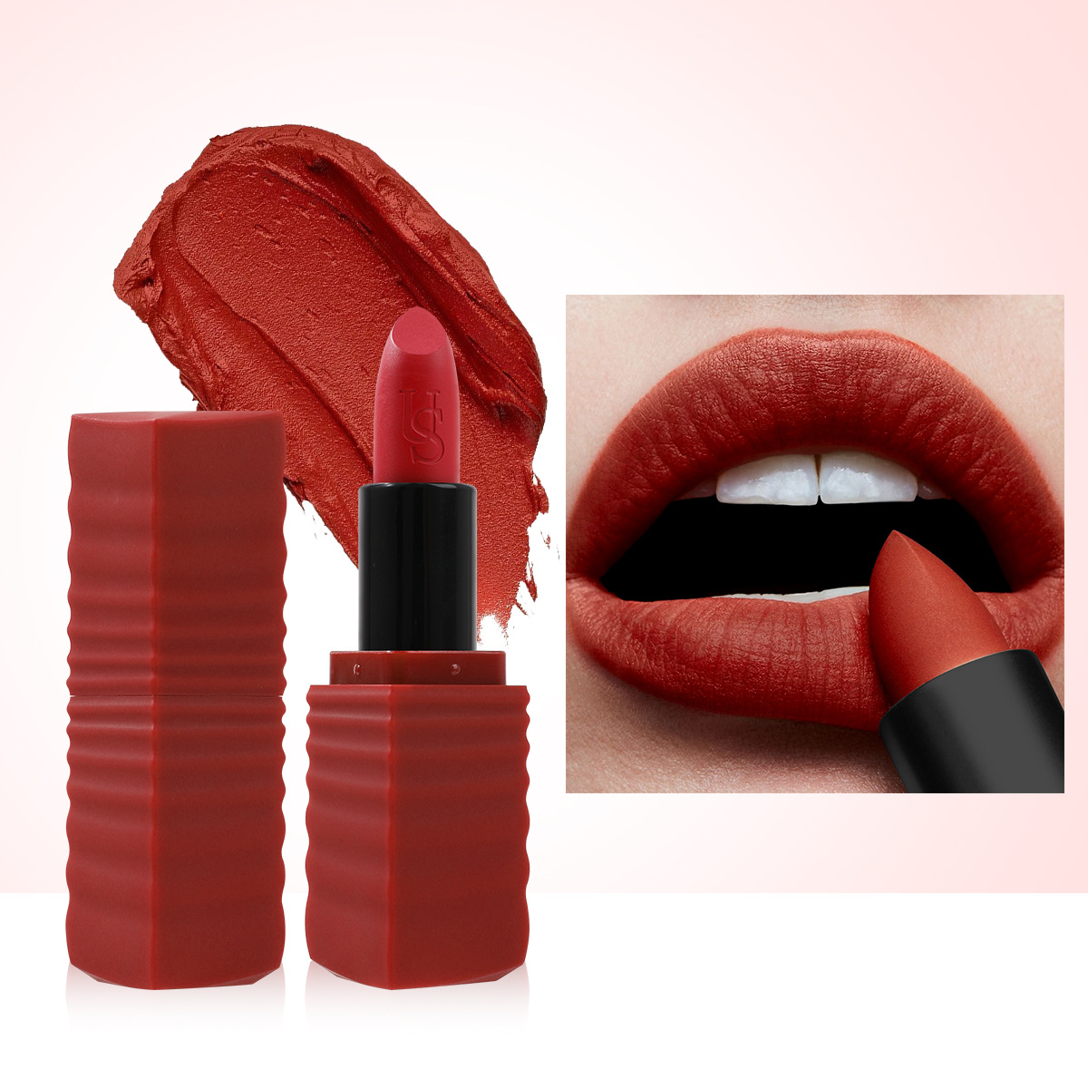 USHAS Amazon Bestseller Cross-border Lipstick Matte long-lasting non-stick Cup Waterproof matte Moisturizing LP2338 full figure