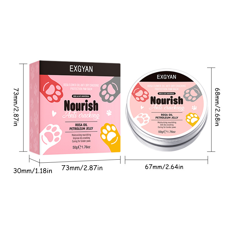 EXGYAN Pet rose Oil Anti-Cracking Paw Cream and paw Hand Cream cross-border export wholesale Item Picture