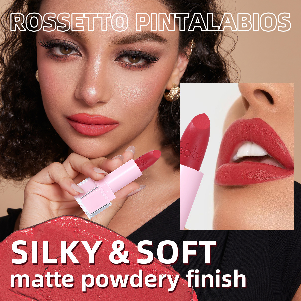 USHAS European and American cross-border stock long-lasting coloring lipstick non-stick cup matte Lipstick Lip Gloss LP2336A Specification drawing