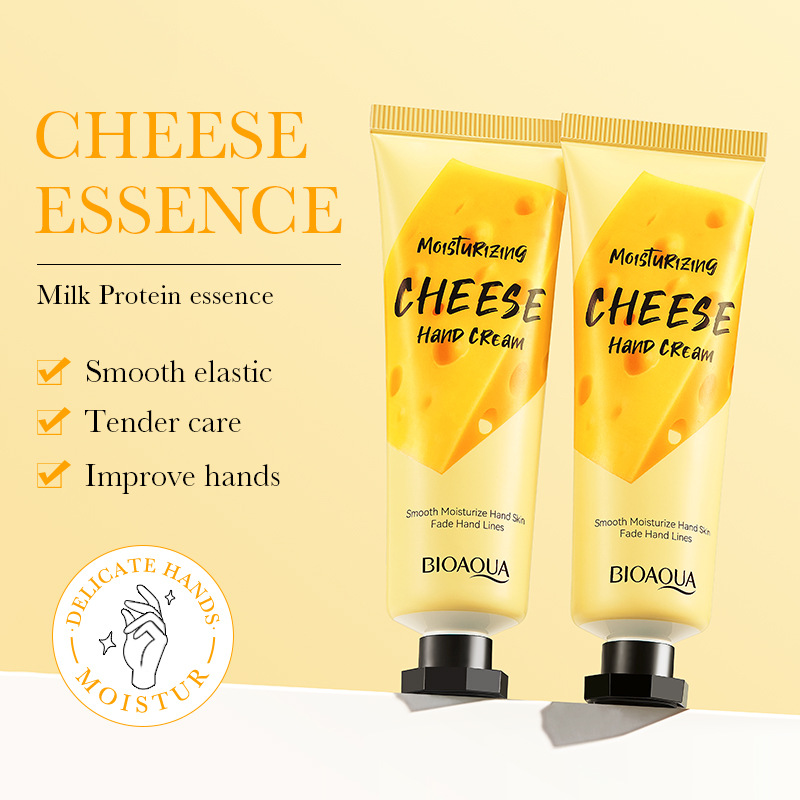 All-english BIOAOUA Cheese Hydrating Hand Cream, moisturizing and anti-cracking hand cream, cross-border export wholesale details Picture