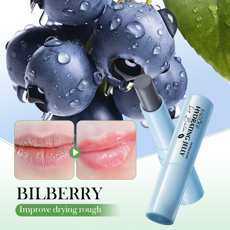All-english SADOER blueberry Vaseline Nourishing Anti-Cracking Jelly Moisturizing Lipstick Cross-border export wholesale details Picture