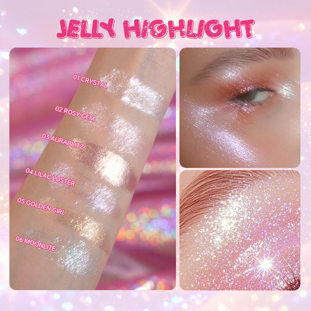 SAS Beauty Cross-border Bestseller in Stock, multi-color jelly high-gloss Eyeshadow stick wholesale SES006 Specification drawing
