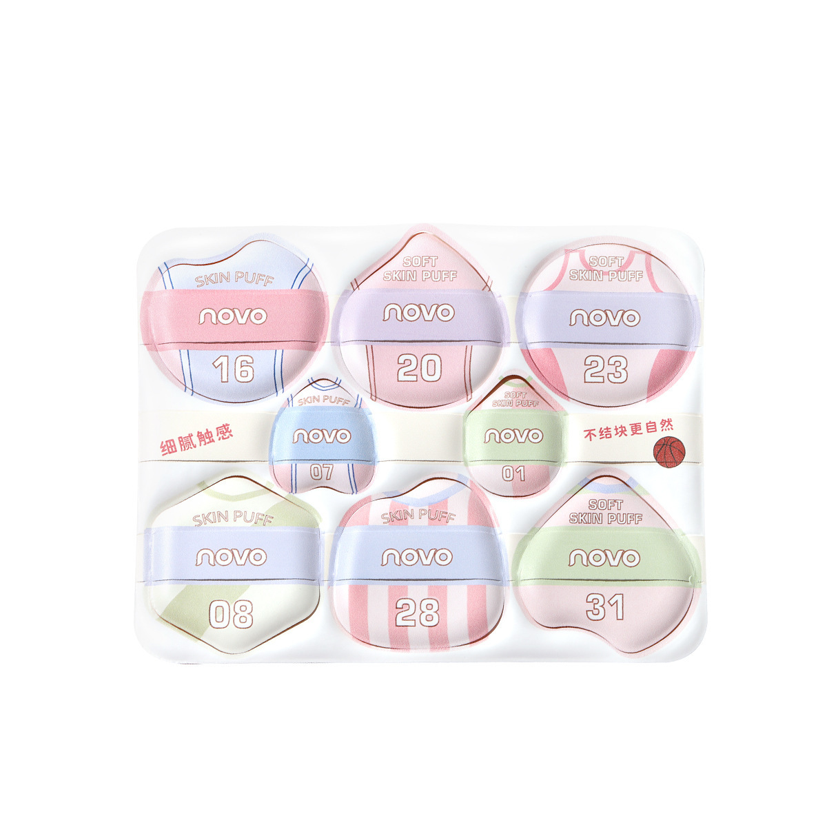 NOVO9100 Soft and skin-friendly powder puff, suitable for both dry and wet use, is convenient, lightweight, and provides fine makeup. It is suitable for multiple scenarios and is affordable Item Picture