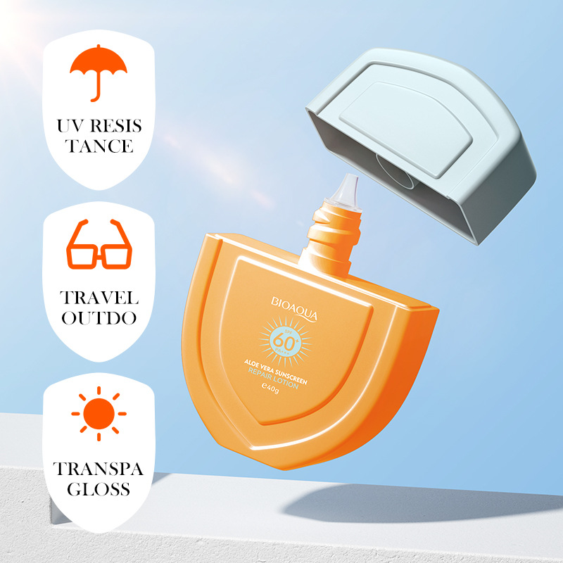 All-english BIOAOUA Aloe Vera Sunscreen UV Protection Refreshing Sunscreen Cross-border export wholesale Specification drawing