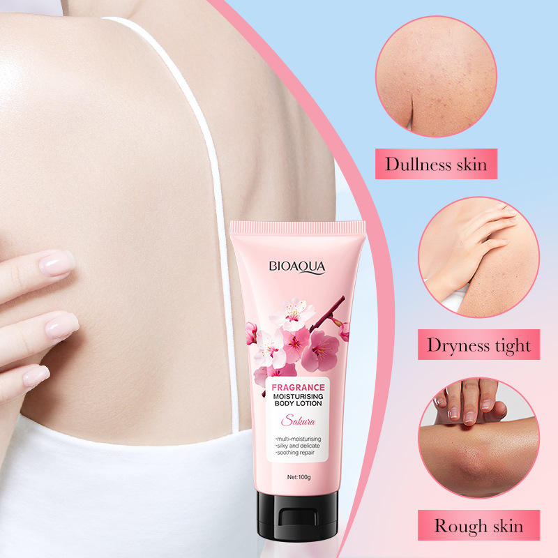 All-english BIOAOUA Cherry Blossom Scented Moisturizing Body Lotion, cross-border export wholesale of moisturizing Body lotion details Picture