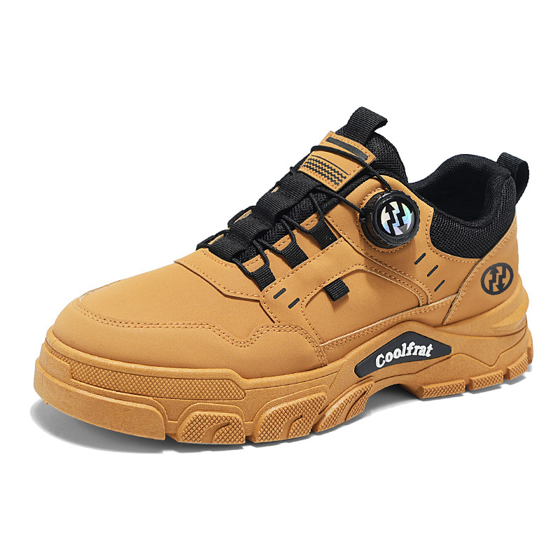 New men's shoes for Spring 2025: Breathable work shoes, trendy and versatile Dr. Martens boots, men's thick-soled white sneakers, and sports board shoes Item Picture