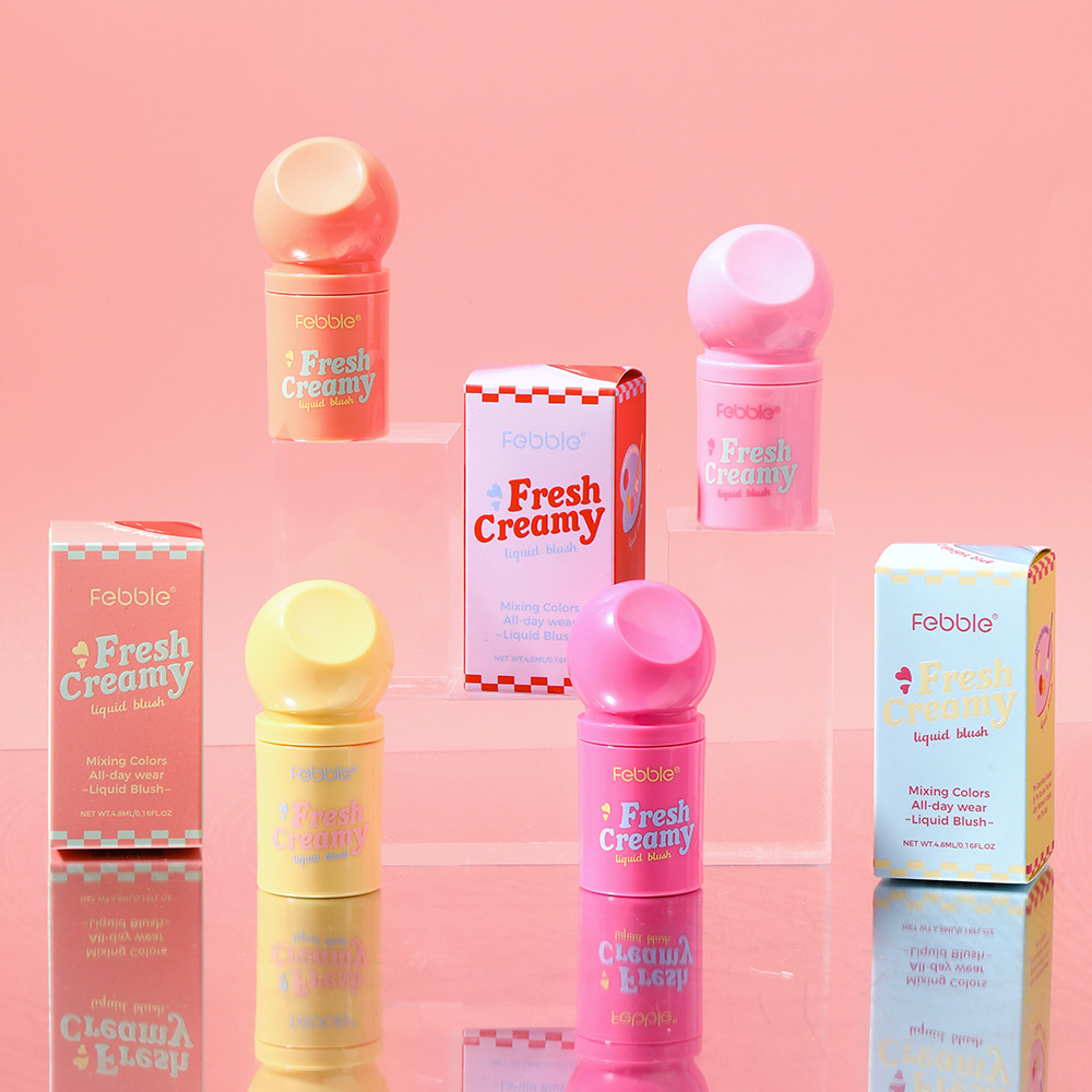 Febble Beauty Cross-border Exclusive High-gloss long-lasting Liquid Blush Natural Contouring Wholesale FBC063 details Picture