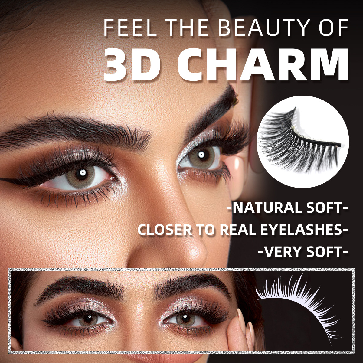 USHAS 'hot-selling wholesale false eyelash CT210 thick and long eyelash details Picture