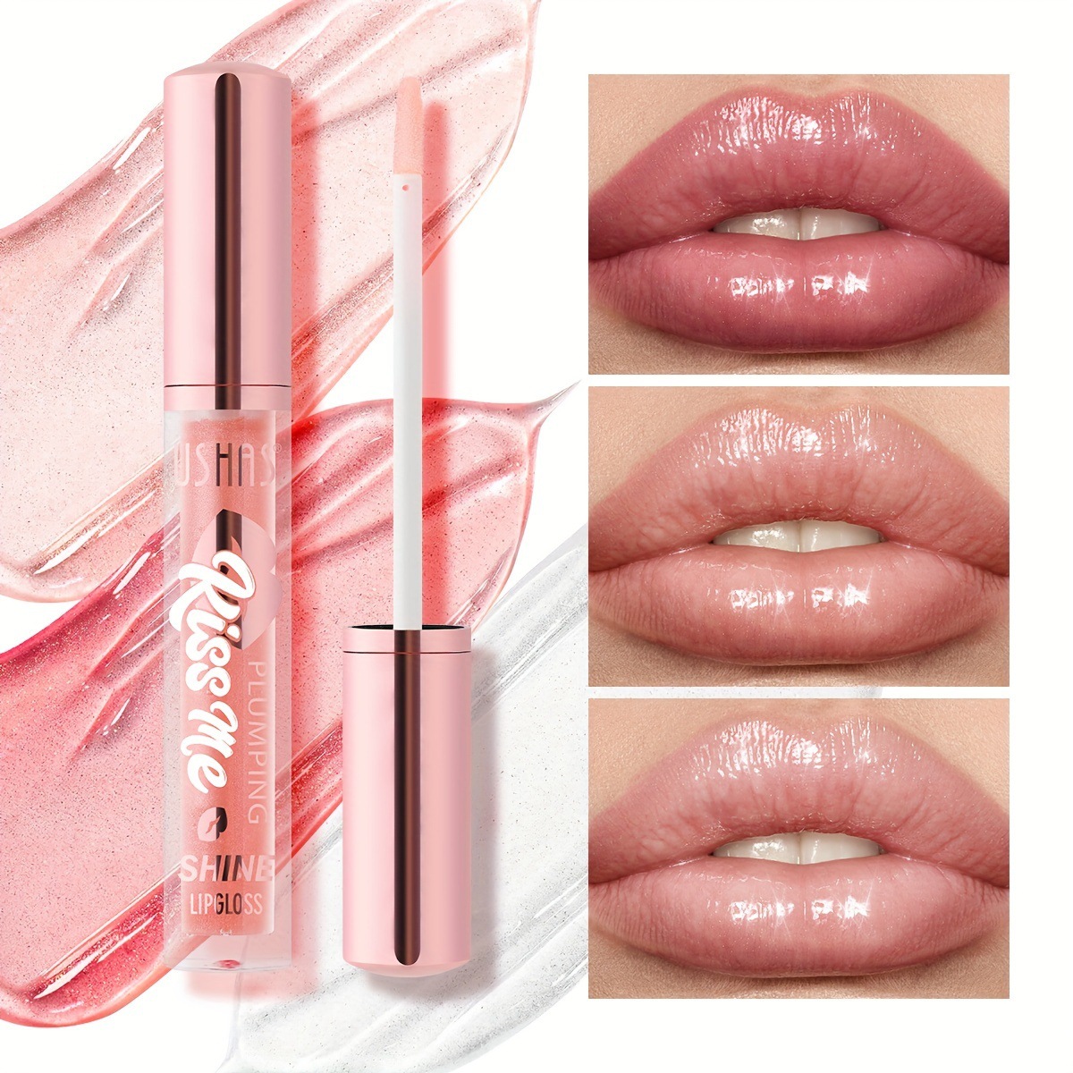 USHAS European and American cross-border Moisturizing Lip Gloss, Lip color and moisturizing Lip oil new product Brightening LG2589 Specification drawing