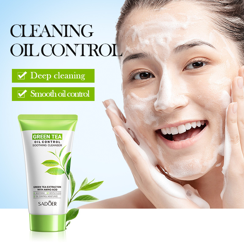 Cross-border wholesale of all-English SADOER Green Tea oil-control Facial cleanser Item Picture