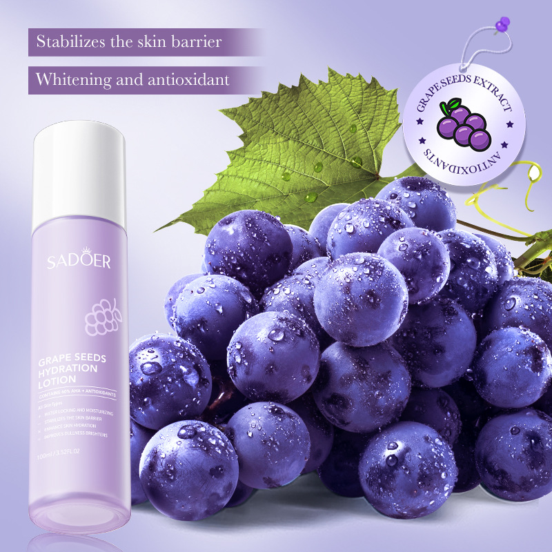 SADOER Grape Seed Antioxidant Repair Lotion, Hydrating Skin Lotion and Moisturizing Essence Lotion for cross-border export Specification drawing