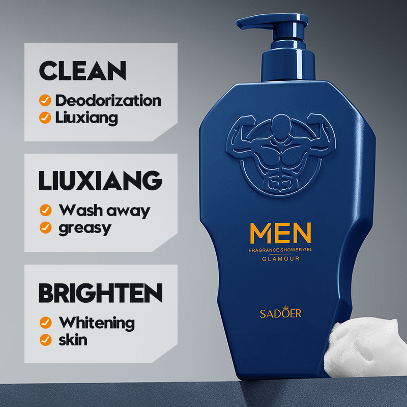 Full-english SADOER men's Charm Fragrance Body Wash Deep Cleansing Body Wash Cross-border export wholesale details Picture