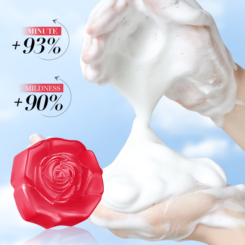 SADOER natural rose essential oil soap, handmade soap, universal soap for cleansing the body, cross-border export wholesale Specification drawing