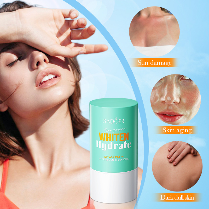 Cross-border wholesale of SADOER whitening Hydrating Sunscreen sticks, UV isolation cream and sunscreen in English Specification drawing