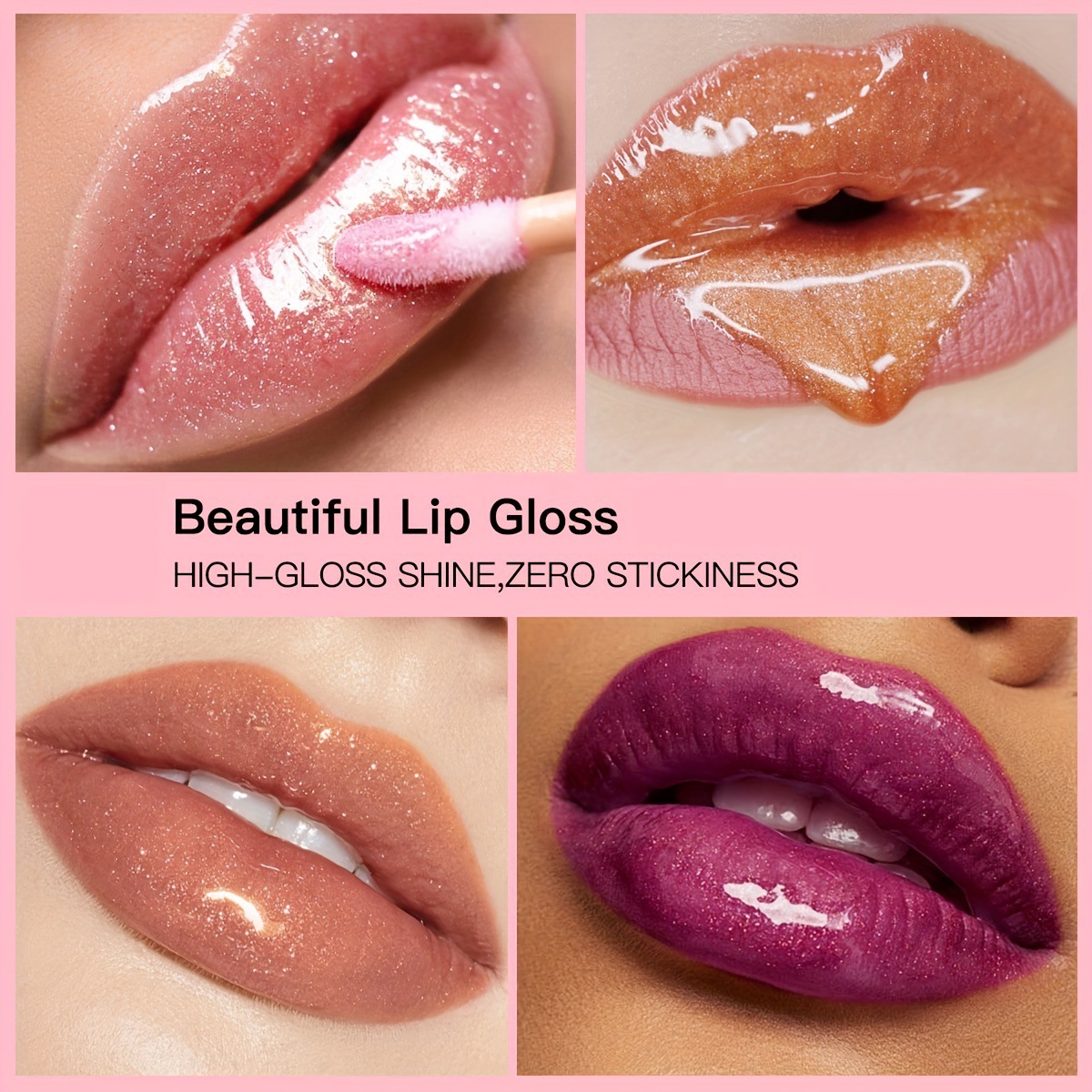 USHAS cross-border in-stock liquid lip gloss, lip gloss, lip mud, lip blush, lip gloss, mirror, water, lipstick and makeup LG2582B details Picture