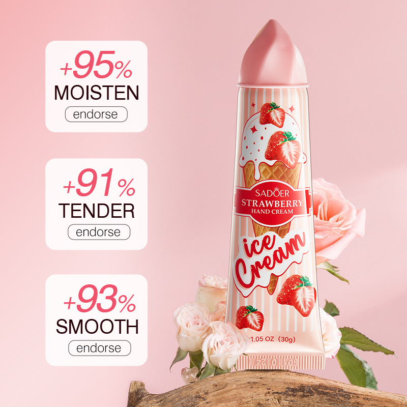Full English SADOER Strawberry Hand cream anti-cracking, hydrating and moisturizing autumn and winter hand cream cross-border export wholesale Application Scenario
