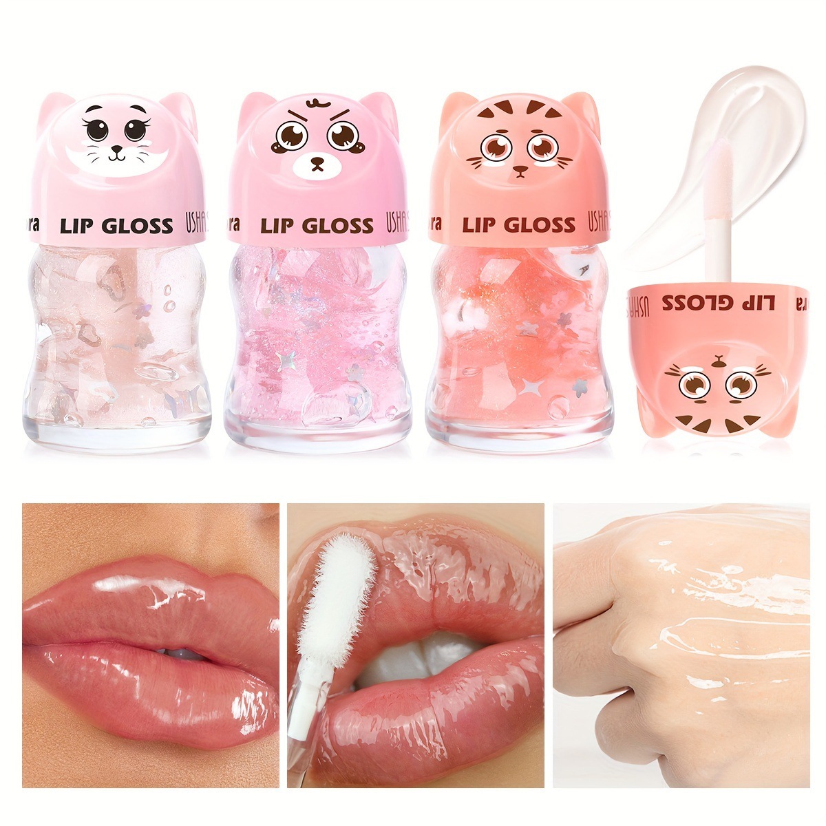 USHAS European and American cross-border stock Hydrating Lip Gloss, long-lasting Lip Gloss, Lip balm and Lip Care Oil LG2531F full figure