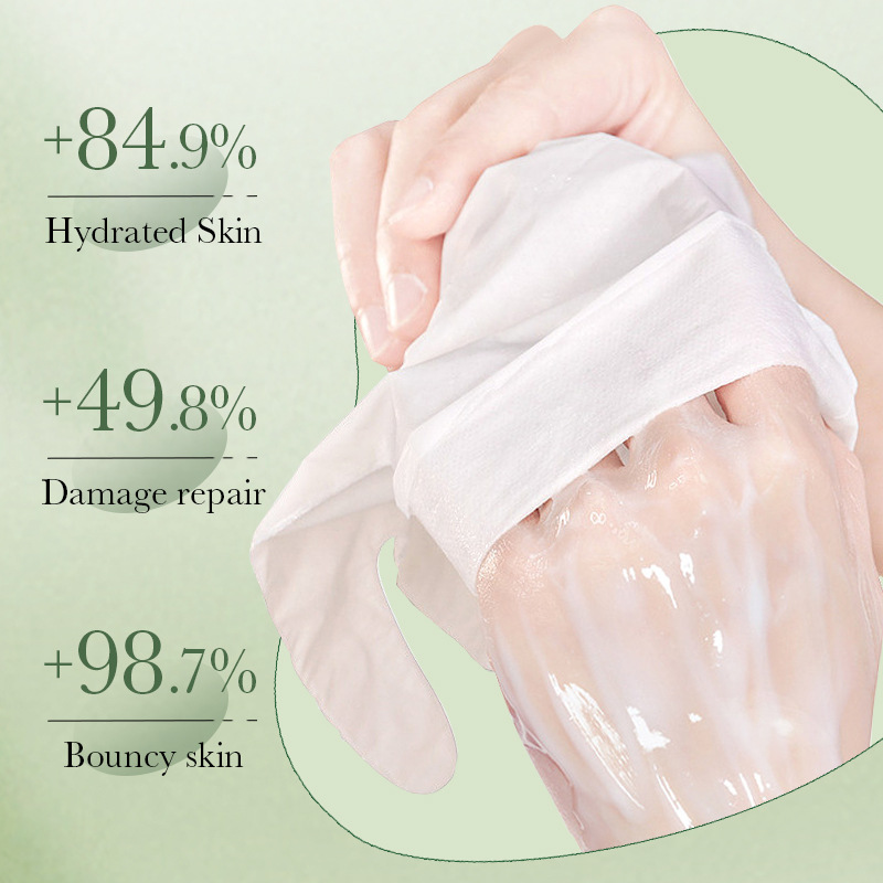 Cross-border export wholesale of SADOER avocado Nicotinamide Moisturizing Hand Mask for moisturizing, hydrating and rejuvenating the skin Specification drawing