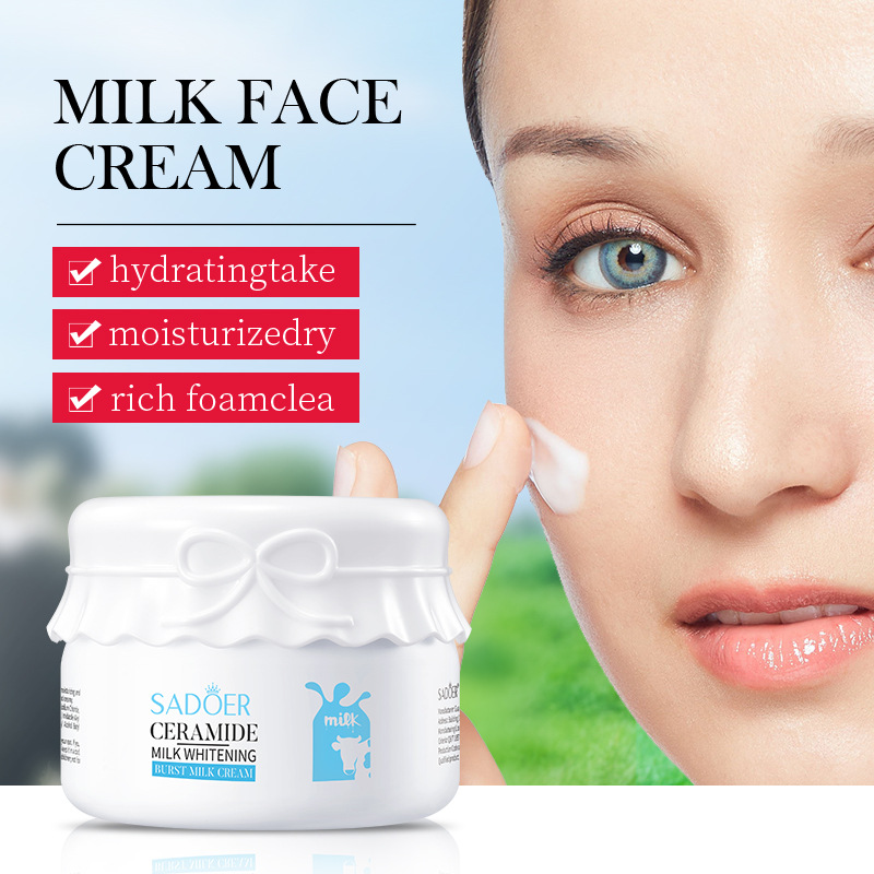 SADOER Milk Whitening Cream, Milk Bursting Cream, Hydrating and Moisturizing Facial Spot-removing Cream, cross-border export wholesale Application Scenario