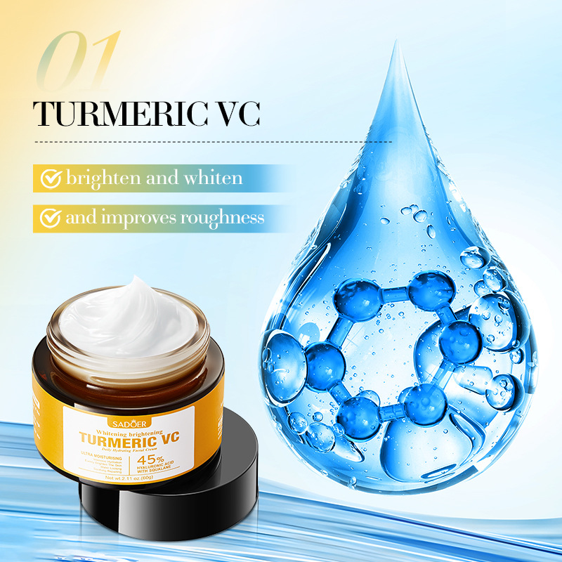 Full English SADOER Turmeric VC Whitening and Brightening Cream, Moisturizing and Hydrating Cream, cross-border export wholesale Specification drawing