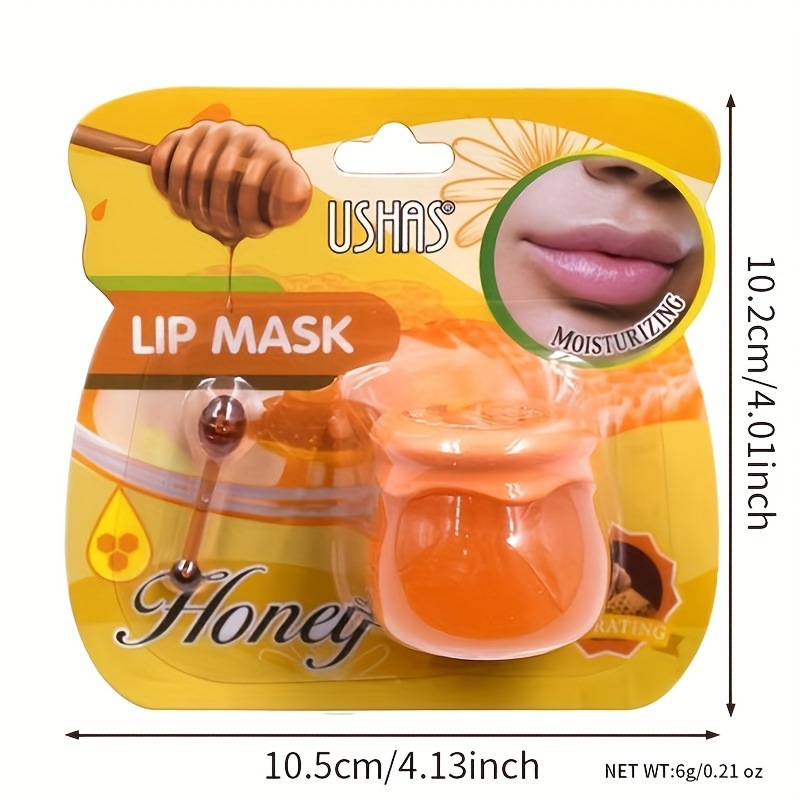 USHAS cross-border hot stock honey-flavored lip balm moisturizes and reduces lip lines, lip mask hydrates and protects dry and cracked lips Application Scenario