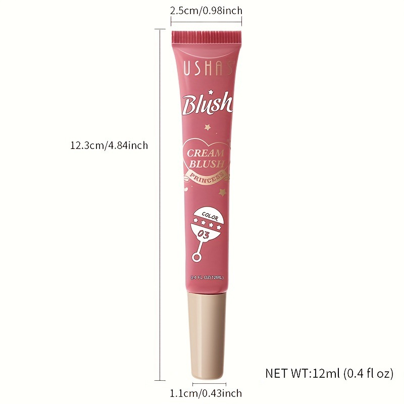USHAS Amazon's 4-color liquid blush eyeshadow is a cross-border bestseller. It can be used for both lip and cheek contouring, with a natural, subtle and bright glow Item Picture