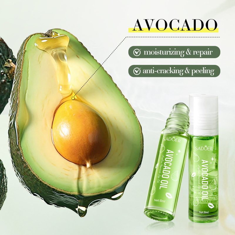 SADOER Avocado Hydrating Lip Oil for Autumn and Winter Moisturizing Lip Balm Cross-border export wholesale details Picture