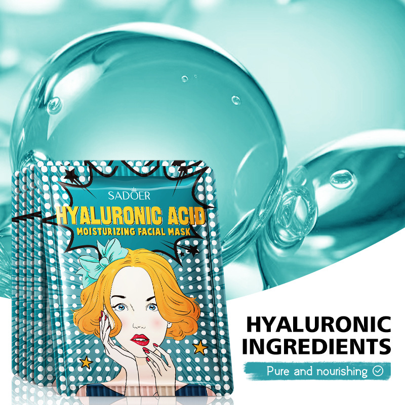 Cross-border export wholesale of all-English SADOER hyaluronic acid Moisturizing and hydrating Facial mask details Picture