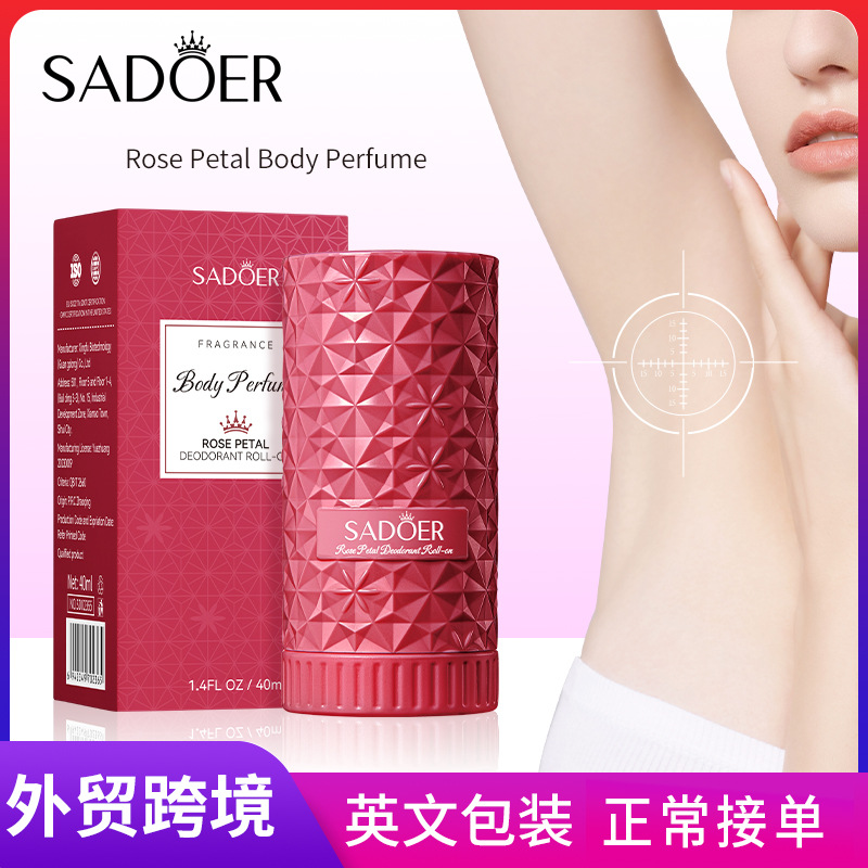 Full English SADOER rose Body Perfume, roll-on, long-lasting, refreshing roll-on perfume, cross-border export wholesale full figure