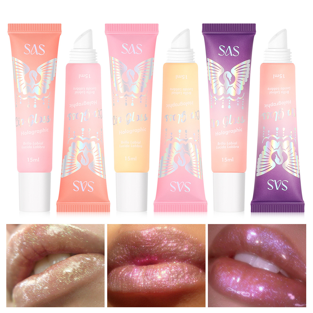 USHAS is a popular cross-border lip scrub in Europe and America, featuring a fine sparkling water exfoliating and moisturizing lipstick details Picture