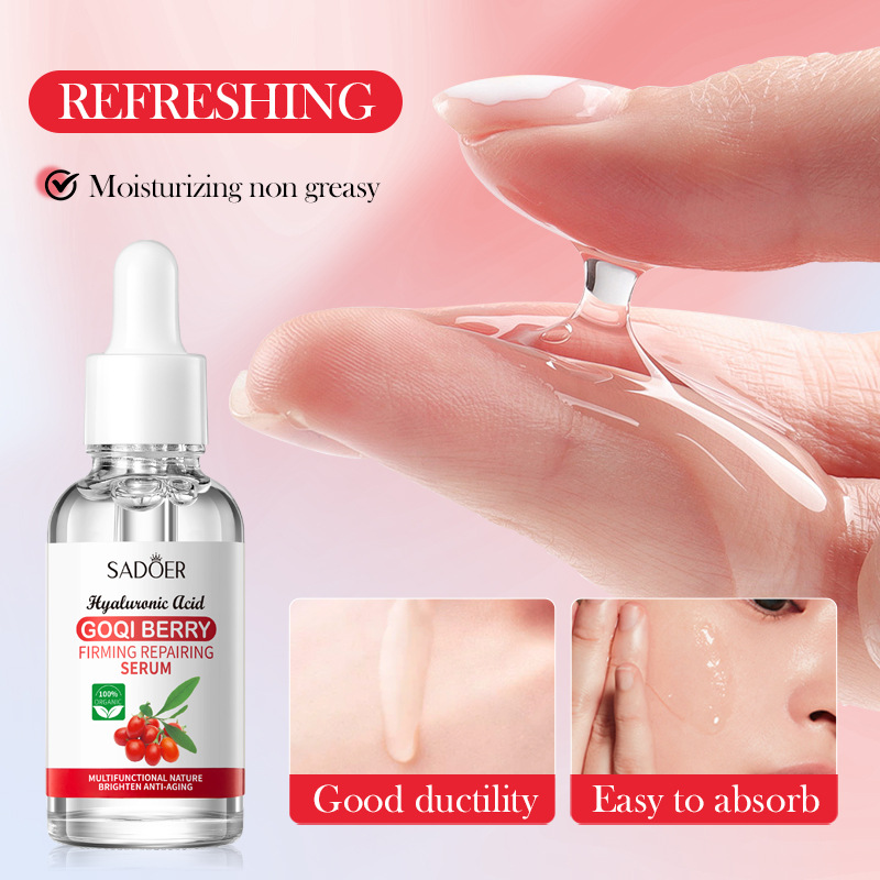 Cross-border export wholesale of SADOER Goji Berry Anti-Wrinkle, Firming and Repairing Essence, Hydrating and rejuvenating Essence Application Scenario