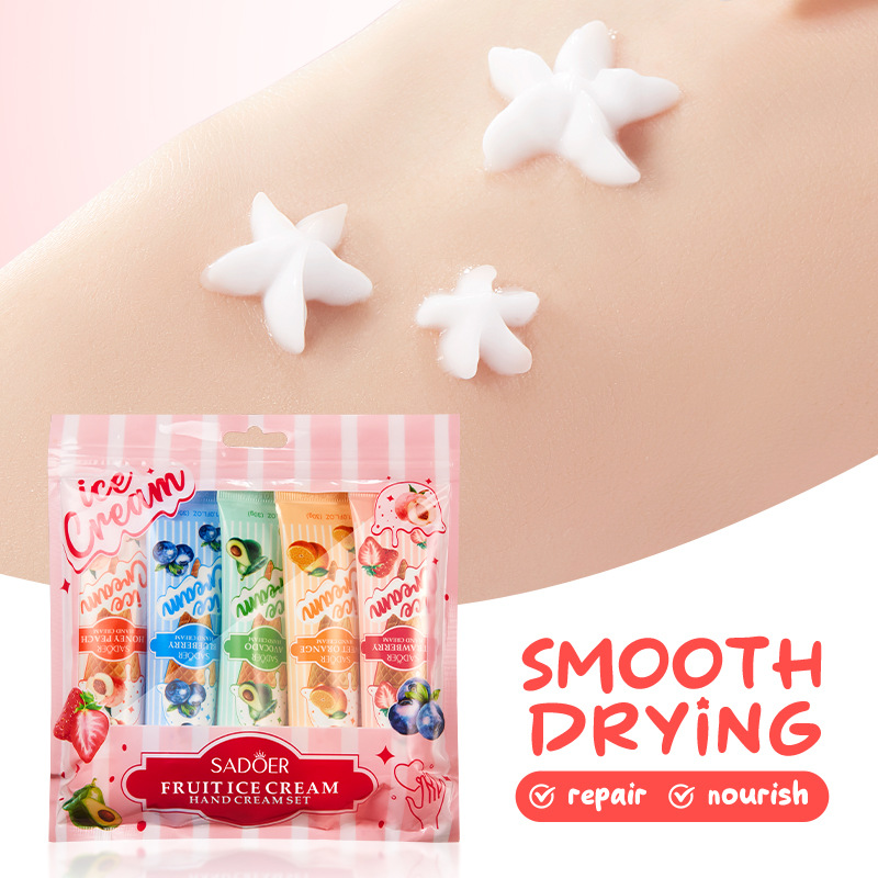 Cross-border wholesale of SADOER fruit ice cream hand cream series moisturizing autumn and winter hand cream in English Item Picture