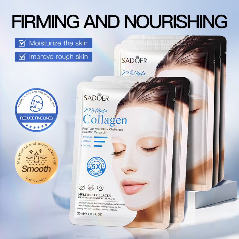 Cross-border export wholesale of SADOER multi-collagen firming and Repairing Mask and Hydrating mask in full English full figure