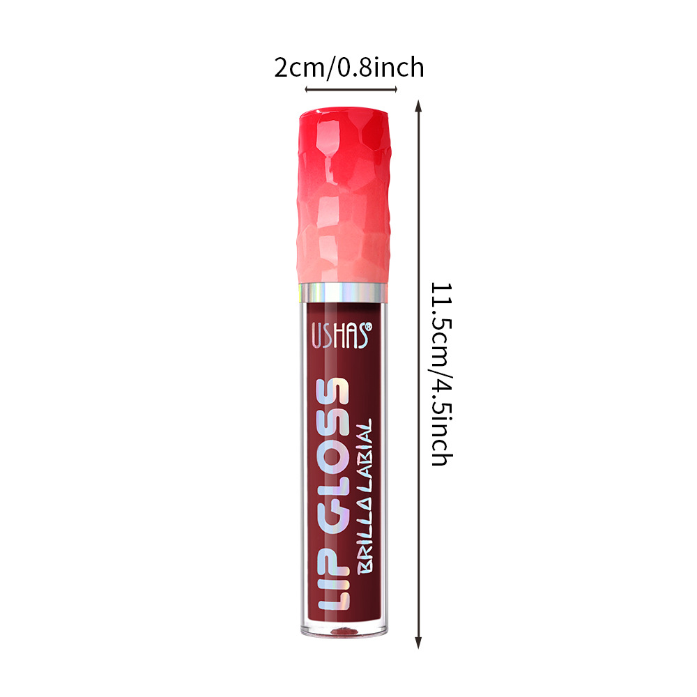 USHAS Amazon Cross-border Moisturizing lip gloss, Lip Gloss, non-fading lipstick, non-sticking cup liquid Lip Gloss Item Picture