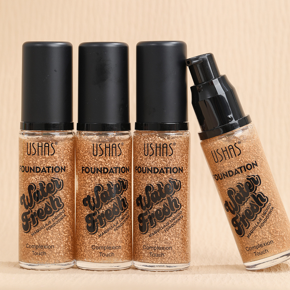 USHAS Cross-border Long-lasting Acne Mark Concealing European and American wheat-toned Concealing Bubble Foundation Wholesale full figure
