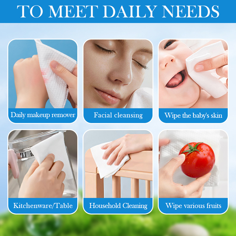 Full English SADOER skin-friendly facial mask towel 30-pack cleaning daily makeup remover towel Face Wash towel cross-border export wholesale details Picture